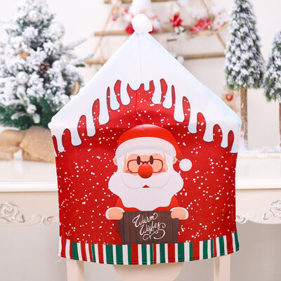 

〖Follure〗Christmas Decoration Chair Covers Dining Seat Santa Claus Home Party Decor