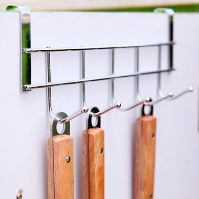 

JPGIF Stainless Steel 5 Hooks Clothes Door Bathroom Hanger hanging Loop Organizer