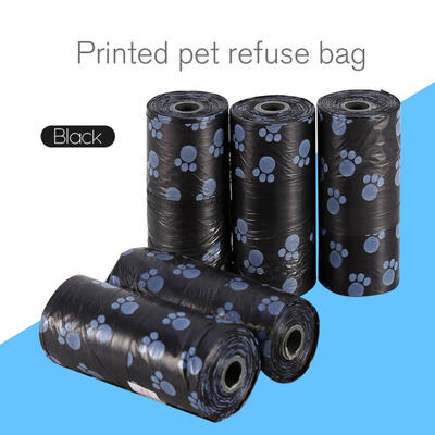 

Greensen 5 Rolls Portable Printed Pet Puppy Dog Cat Waste Clean Poop Pick Up Garbage Bags Waste Clean Poop Pick UpGarbage Bags