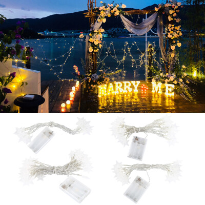 

10203040 LED Star Light String Flickering Garland Battery Powered Christmas Party Lamps Wedding Decorative Garlands