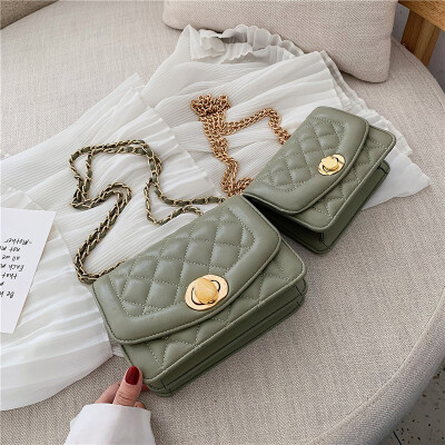 

North Pack Package Women 2019 New Korean Style 100 Inclined Womens Pocket Small Fresh Diamond Chain Single Shoulder Pack