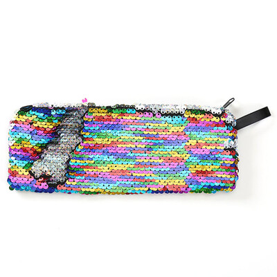 

Colorful Glitter Sequins Pencil Case For Girls Handbag Pencilcase Creative Stationery Portable Pencil Box