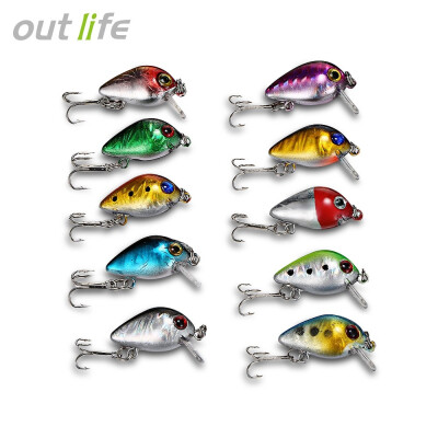 

10PCS Fishing Lures Hard ABS plastic baits 3D eyes ABS Mini Minnow Baits Diving depth 09 - 18m with tackle Hooks Box