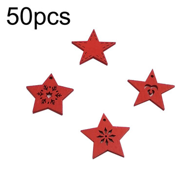 

50Pcs Snowflake Five Pointed Star Hanging Pendant Ornament Christmas Decoration