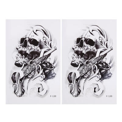 

2pcs Fashion Portrait Temporary Tattoo Stickers Waterproof Arm Body Decor