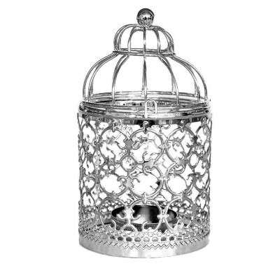 

Gobestart Hanging Hollow Out Iron Birdcage Candlestick Table Candle Holder Parties Wedding