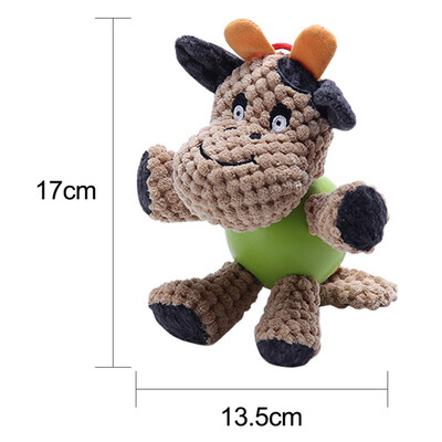 

Corduroy Fabric Dog Toys Pet Puppy Chew Plush Cartoon Animals Squirrel Cotton Rope Bird Shape Bite Toys