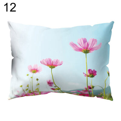 

Fresh Pillow Case Plant Flower Soft Cushion Cover Home Office Car Decoration