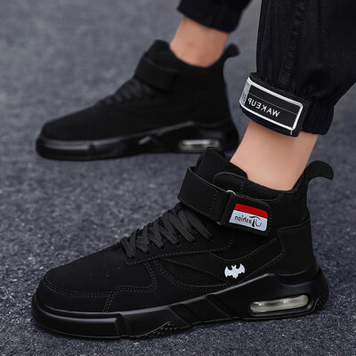 

Net red mens shoes Korean version of the trend of mens high-top canvas shoes mens casual wild shoes Gaobang tide shoes