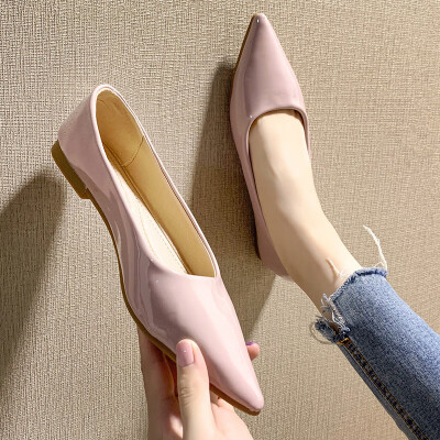 

Flat flat heel pointed shallow mouth shoes Candy-colored shoes shoes white collar work shoes summer&autumn tide womens shoes