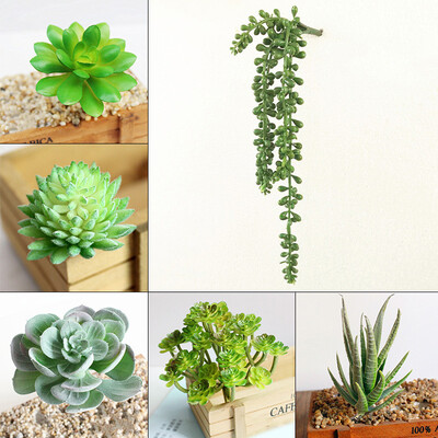 

6pcs Artificial Succulents Plastic Plant Fake Cactus Floral Garden Home Decor