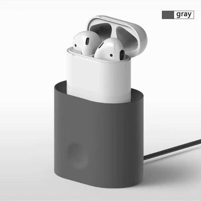 

2019 New Desktop Charger For Airpods 1 2 Soft Silicone Charging Adapter Stand