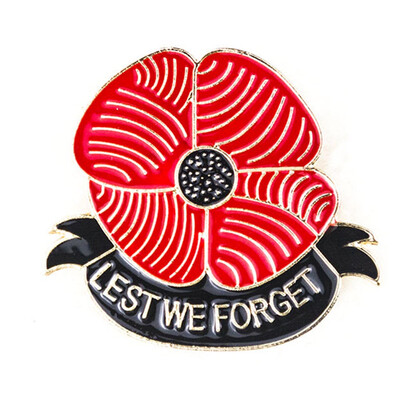 

Lest We Forget Enamel Poppy Brooches Pins Flowers Badge Brooch Jewelry Gifts For Remembrance Day
