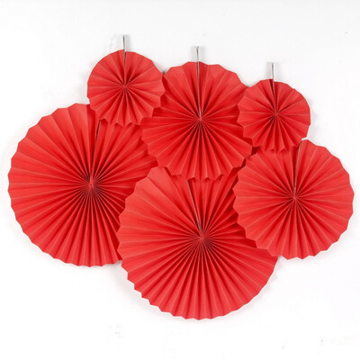 

FUNNYBUNNY Paper Fan Flower Decoration Background Wall Diy Mall Shop Opening Background Layout Birthday Party Decor Supplies