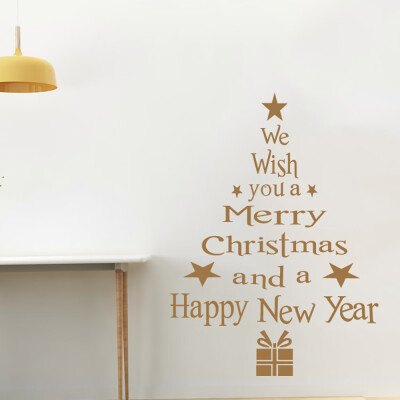 

Tailored Christmas Tree Letters Stick Wall Art Decal Mural Home Room Decor Wall Sticker