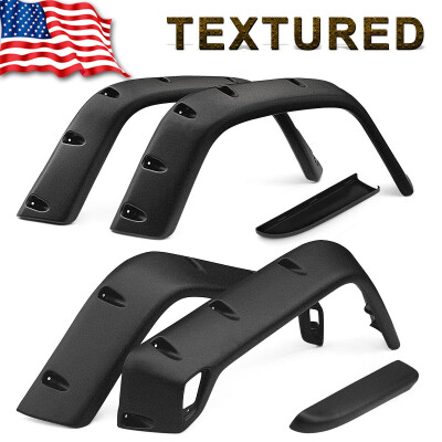 

6Pcs 7" Wide Pocket Bolt-on ABS Plastic Fender Flares For Jeep Wrangler 97-06 TJ