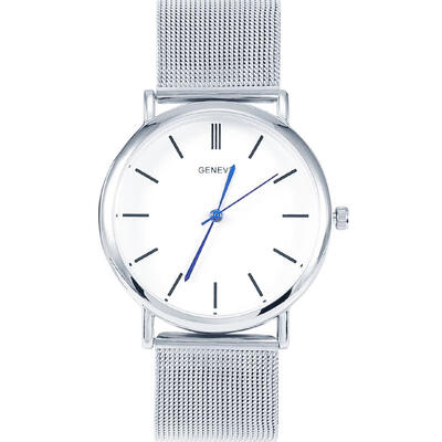 

Hot Sale Metal Mesh Band Watch Minimalist Luxury Women Mens Stainless Steel Quartz Wristwatch Silver Rose Gold Unisex Watches