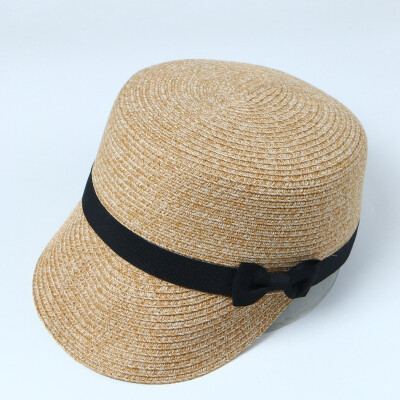 

Korean leisure duck tongue straw weave sunscreen sunshade hat Korean version equestrian hat sunhat summer outing straw hat