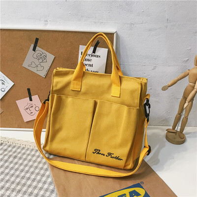 

Canvas bags Korean version of large-capacity inswind students single shoulder bags original dormitory bags oblique Bag ulzzang