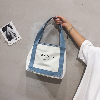 

Tote bag female 2019 new Korean casual wild canvas shoulder bag simple large-capacity shopping bag