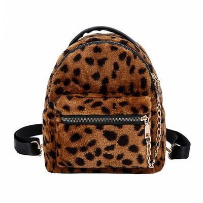 

Leopard Chain Backpack Travel Bag Women Rucksack Girls Students School Bag