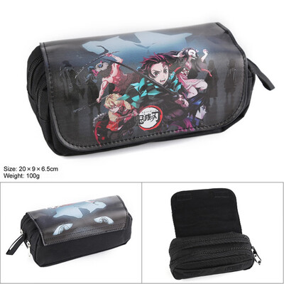 

Demon Slayer Kimetsu No Yaiba Large Capacity Pencil Case Zipper Makeup Bag Stationery Bag