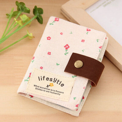 

2018 New Style Fashion Print ID Credit Card Holder Case Cavans Women Hasp Holders Letter Pocket Bags