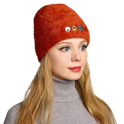

Tailored Fashion Women Curling Baseball Cap Hat Winter Warm Thickened Knitted Ball Cap