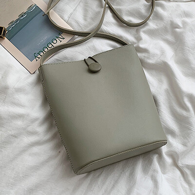 

Foreign style small bag women 2019 new wave Korean Joker Messenger bag simple fashion shoulder bucket bag