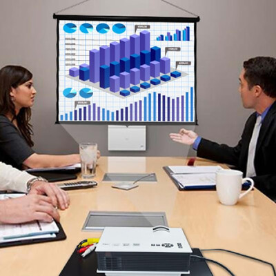 

50-inch HD Projection Screen Manual Pull Up Folding Projecting Screen Aspect Ratio 43 Portable Projection Screen for DLP Projecto