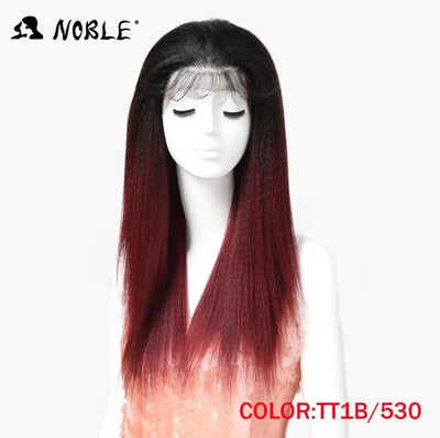 

Noble Hair Lace Front Wig 26 1B Color Inch long Lace Front Straight Synthetic Wigs for Women Heat Resistant Free Shipping