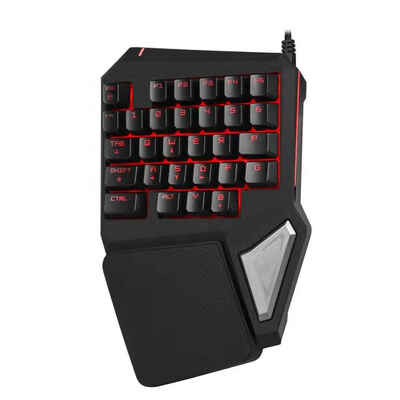 

7 Colors LED Backlight Single Hand Professional Gaming Keyboard USB Wired Anti-Ghosting Keypad Game Key
