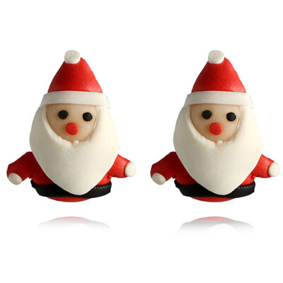 

Christmas Gift Santa Claus Ear Stud Earrings 1 Pair Fashion Women Girl Xmas Jewelry Valentine Gifts