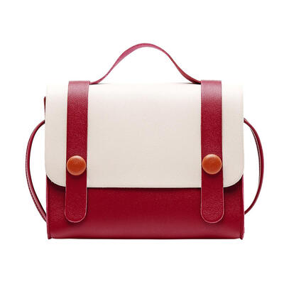 

Women PU Leather Crossbody Bags Flap Splicing Color Shoulder Bags Handbag