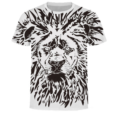 

Toponeto Summer Mens Fashion Round Neck Personalit Print Short Sleeve Leisure Top Blouse