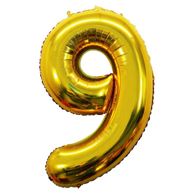 

FUNNYBUNNY 40" Number 0-9 Thickening Silver Foil Air-filled Helium Mylar Balloons for Birthday & Party & Wedding Anniversary