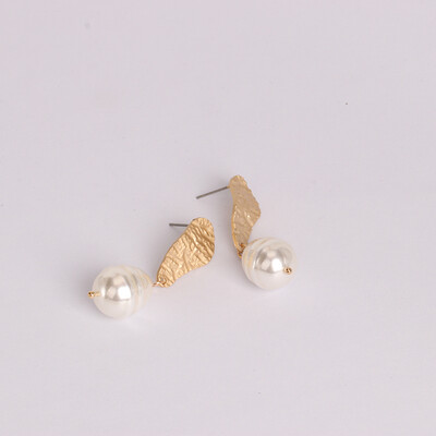 

Fashion round Pearl Flower stud Earrings For Women Geometric Dangle Statement Earrings boho ZA Jewelry Wedding Party Girl