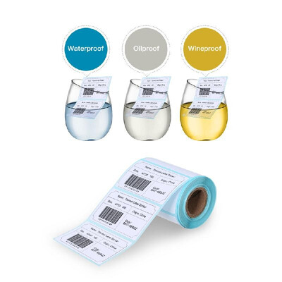

Thermal Label Sticker 10 Rolls Waterproof Oil-proof Wine-proof 118157in3040mm Strong Adhesive Sticker for Various Uses with 1