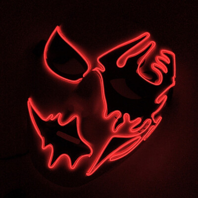 

Halloween Panic Mask Night Atmosphere Decorative Face Masks Men Women Wear Led Light-Emitting Mask