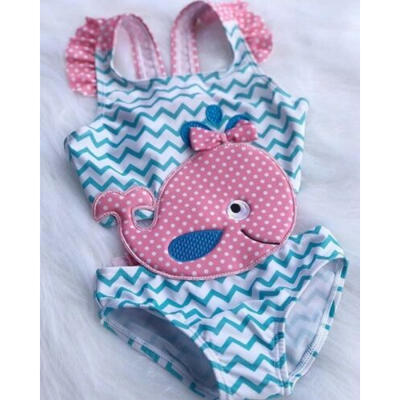 

US Stock Baby Girls Goldfish Swimwear Swimsuit Beachwear Bathing Suit One Piece