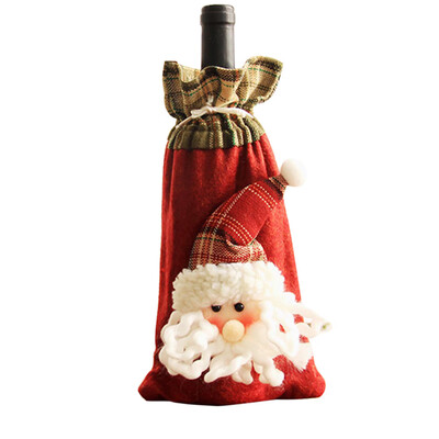 

Tailored Christmas Snowman Santa Claus Elk Wine Bottle Decor Package