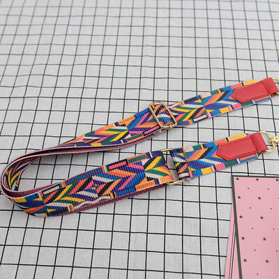 

Tailored Women Lady Colorful Cotton Boho Chain Rivet Strap Belt for Shoulder Bag Handbag