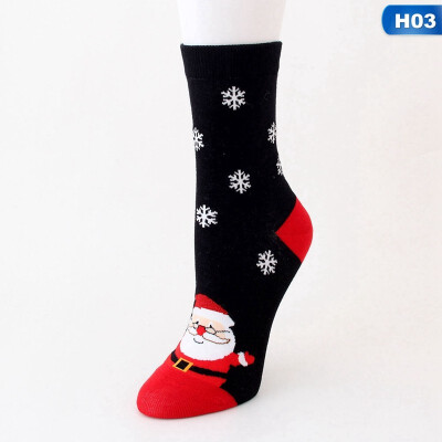 

Womens Socks Warm Christmas Cotton Socks Cosy Female Cute Animal Printed Hosiery