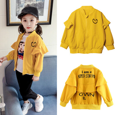 

Toddler Kids Baby Grils Boys Long Sleeve Jacket Print Letter Coat Tops Outfits