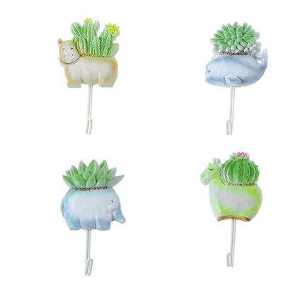 

Cartoon Adhesive Wall Hooks Stainless Steel Ultra Strong Hanger Robe Coat Towel Keys Bags Hooks