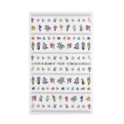 

1 Sheet Nail Art Stickers 3D Flower Decals Slider Wraps Kids Manicure Decor