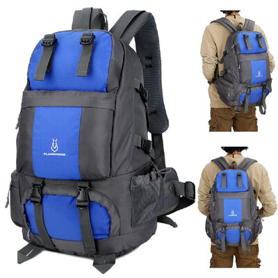 

50L Hiking Backpack Waterproof Outdoor Sport Travel Daypack Bag with Shoe Compartment for Climbing Camping Mountaineering
