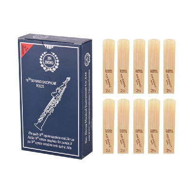 

Normal Level Bb Soprano Saxophone Sax Reeds Strength 30 for Beginners 10pcs Box