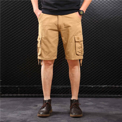 

SQSI pants mens new summer five pants mens solid color beach pants casual shorts youth breeches 4881