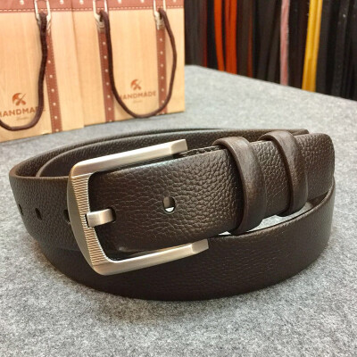 

Leather mens leather pin buckle layer leather retro Korean version of the belt youth alloy buckle casual denim wild bel